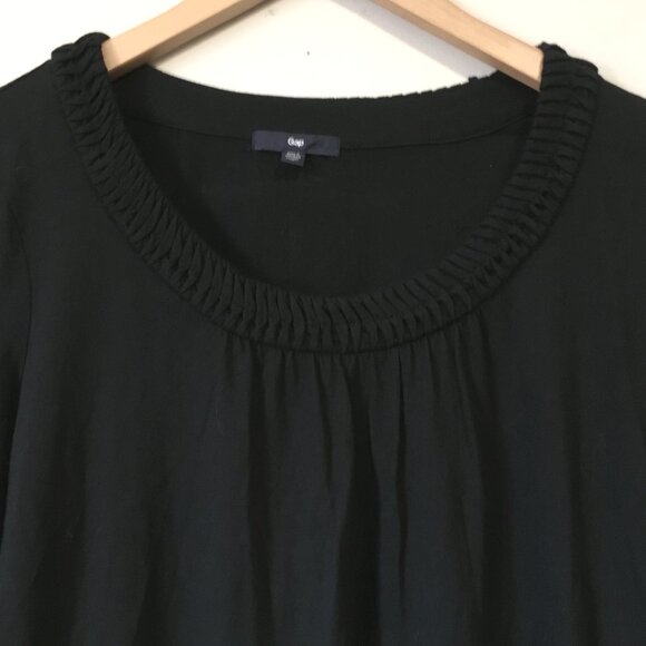 GAP Cotton Modal Long Sleeve Ruched Collar Jersey Top - Picture 3 of 14